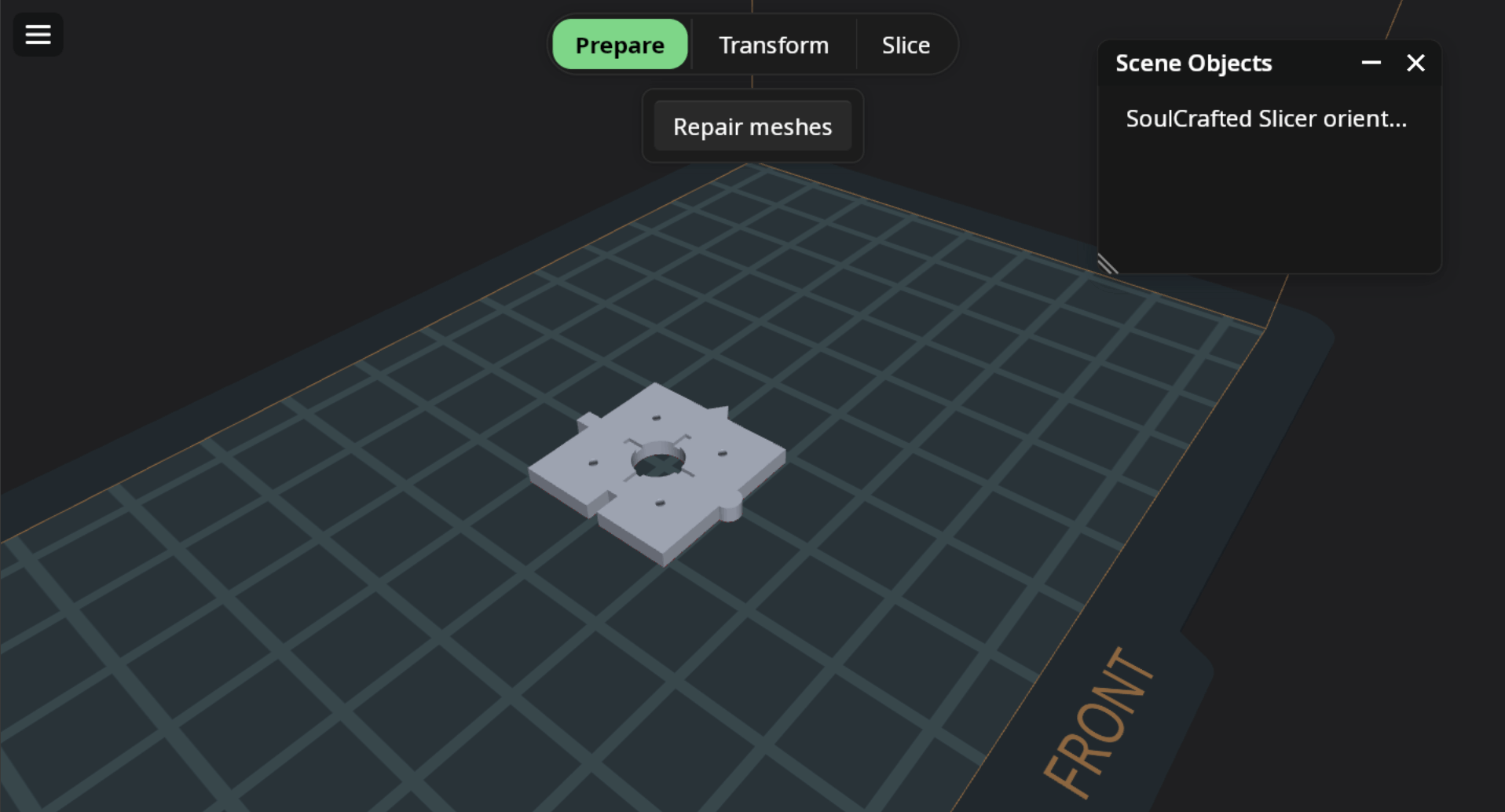 The Slicer’s mesh repair tool